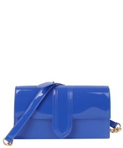 Jelly Candy Flapover Crossbody Bag LGZ095 ROYAL BLUE
